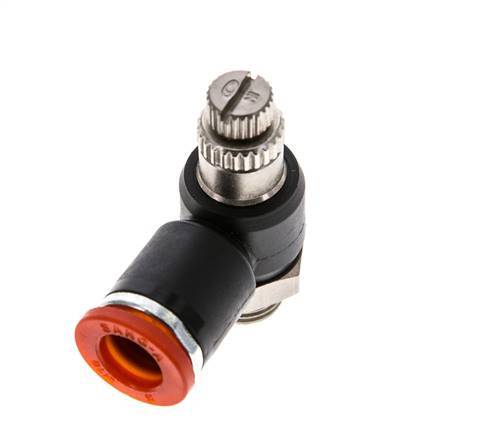 Flow Control Silencer Meter-In Elbow 8 mm - G1/8'' Brass/PA 66