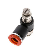 Flow Control Silencer Meter-In Elbow 8 mm - G1/8'' Brass/PA 66