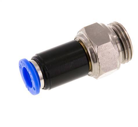 10mm & G1/2'' Swivel Joint Push-In-Male Threads Nickel-Plated Brass/PBT NBR Rotatable