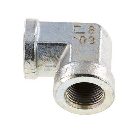 90deg Angled Fitting G3/8'' Female High Pressure Steel 250bar (3512.5psi) Hydraulic