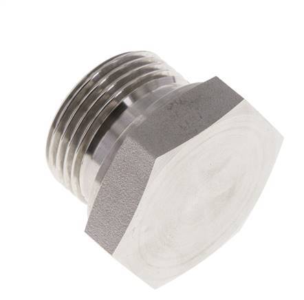 Plug G1'' Stainless steel with External Hex 60° cone 150bar (2107.5psi) Hydraulic