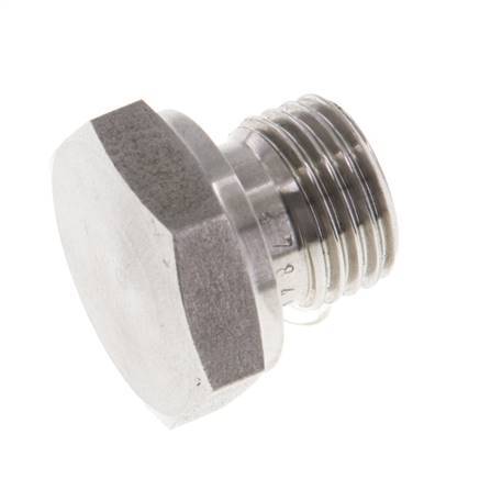 Plug G1/4'' Stainless steel with External Hex 60° cone 575bar (8078.75psi) Hydraulic