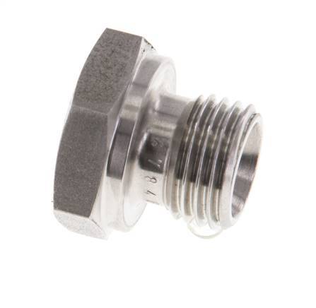 Plug G1/4'' Stainless steel with External Hex 60° cone 575bar (8078.75psi) Hydraulic