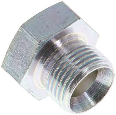Plug G3/8'' Steel with External Hex 60° cone 425bar (5971.25psi) Hydraulic [5 Pieces]