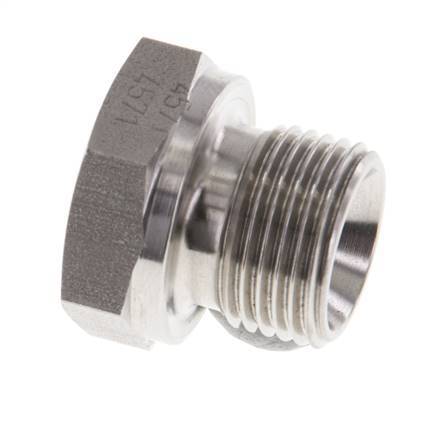 Plug G3/8'' Stainless steel with External Hex 60° cone 425bar (5971.25psi) Hydraulic