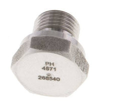 Plug G1/8'' Stainless steel with External Hex 60° cone 575bar (8078.75psi) Hydraulic