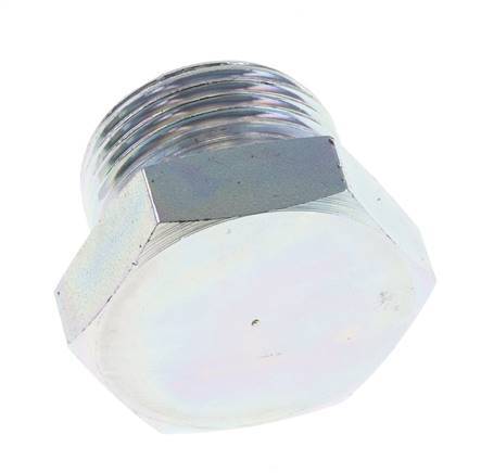 Plug G1'' Steel with External Hex 60° cone 150bar (2107.5psi) Hydraulic