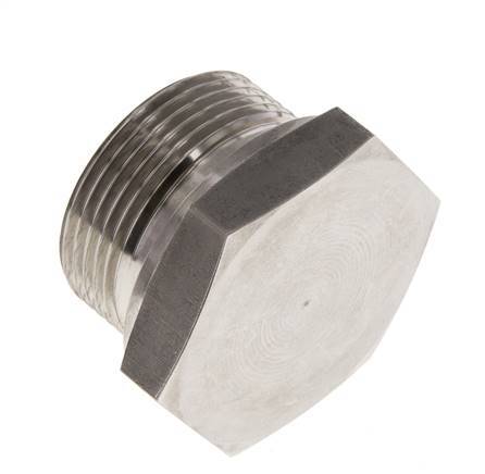 Plug G1 1/4'' Stainless steel with External Hex 60° cone 150bar (2107.5psi) Hydraulic