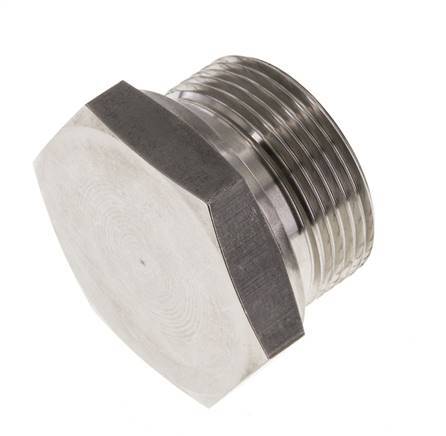 Plug G1 1/4'' Stainless steel with External Hex 60° cone 150bar (2107.5psi) Hydraulic