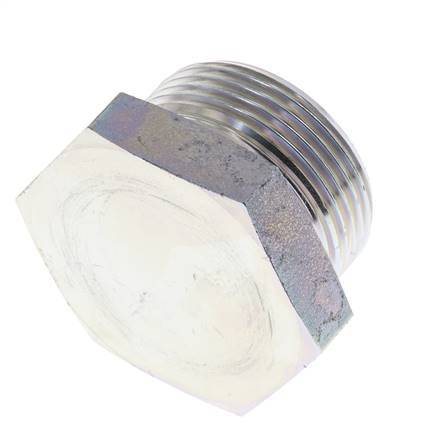 Plug G1 1/4'' Steel with External Hex 60° cone 150bar (2107.5psi) Hydraulic