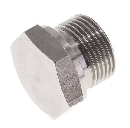 Plug G3/4'' Stainless steel with External Hex 60° cone 175bar (2458.75psi) Hydraulic