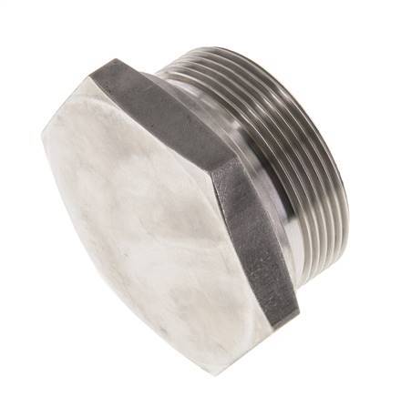 Plug G2'' Stainless steel with External Hex 60° cone 75bar (1053.75psi) Hydraulic