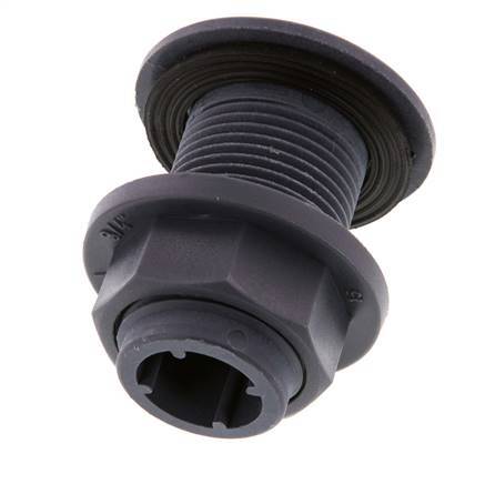 Screw Connection for Drain Cocks G3/4'' DN29.5 Bulkhead Polypropylene (pp) EPDM 10bar (140.5psi) FDA