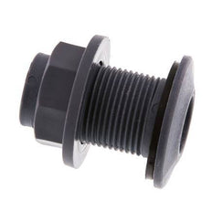 Screw Connection for Drain Cocks G3/4'' DN29.5 Bulkhead Polypropylene (pp) EPDM 10bar (140.5psi) FDA