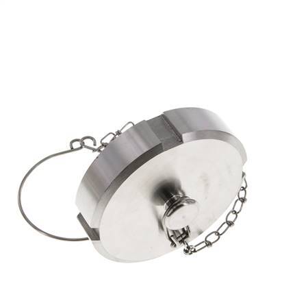 Cap Nut Rd78 X 1/6'' DN 50 Stainless Steel 1.4301 NBR DIN 11851 FDA 21 with Chain
