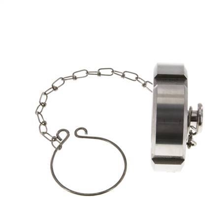 Cap Nut Rd58 X 1/6'' DN 32 Stainless Steel 1.4301 NBR DIN 11851 FDA 21 with Chain