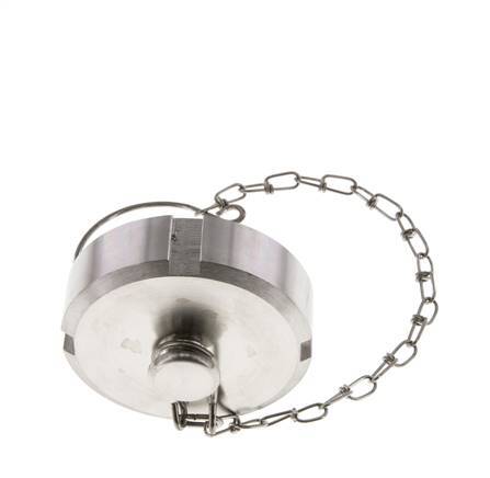 Cap Nut Rd58 X 1/6'' DN 32 Stainless Steel 1.4301 NBR DIN 11851 FDA 21 with Chain