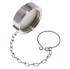 Cap Nut Rd58 X 1/6'' DN 32 Stainless Steel 1.4301 NBR DIN 11851 FDA 21 with Chain