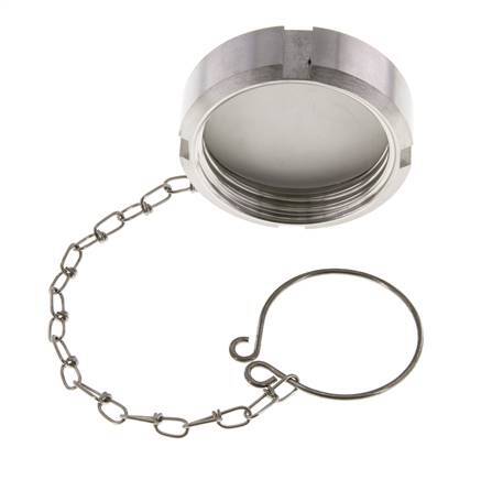 Cap Nut Rd58 X 1/6'' DN 32 Stainless Steel 1.4301 NBR DIN 11851 FDA 21 with Chain