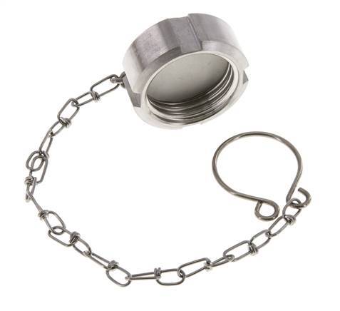 Cap Nut Rd34 X 1/8'' DN 15 Stainless Steel 1.4404 NBR DIN 11851 FDA 21 with Chain
