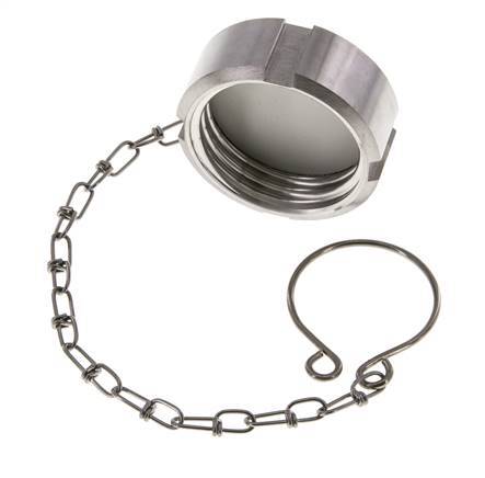Cap Nut Rd44 X 1/6'' DN 20 Stainless Steel 1.4301 NBR DIN 11851 FDA 21 with Chain