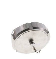 Cap Nut Rd95 X 1/6'' DN 65 Stainless Steel 1.4301 NBR DIN 11851 FDA 21 with Chain