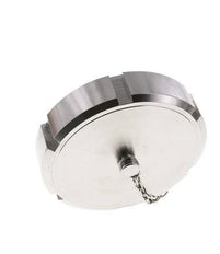 Cap Nut Rd110 X 1/4'' DN 80 Stainless Steel 1.4404 NBR DIN 11851 FDA 21 with Chain