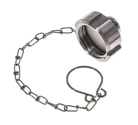 Cap Nut Rd34 X 1/8'' DN 15 Stainless Steel 1.4301 NBR DIN 11851 FDA 21 with Chain