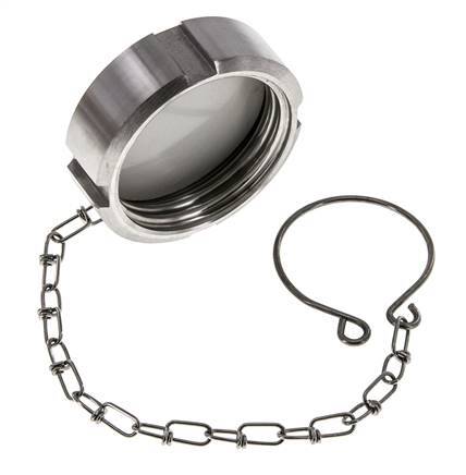 Cap Nut Rd52 X 1/6'' DN 25 Stainless Steel 1.4404 NBR DIN 11851 FDA 21 with Chain