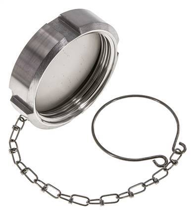 Cap Nut Rd65 X 1/6'' DN 40 Stainless Steel 1.4301 NBR DIN 11851 FDA 21 with Chain