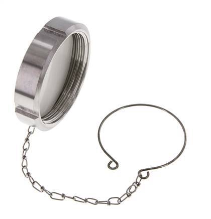 Cap Nut Rd78 X 1/6'' DN 50 Stainless Steel 1.4404 NBR DIN 11851 FDA 21 with Chain