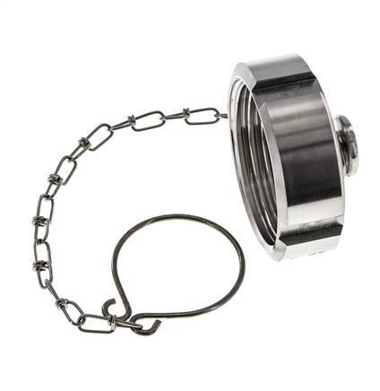 Cap Nut Rd52 X 1/6'' DN 25 Stainless Steel 1.4301 NBR DIN 11851 FDA 21 with Chain