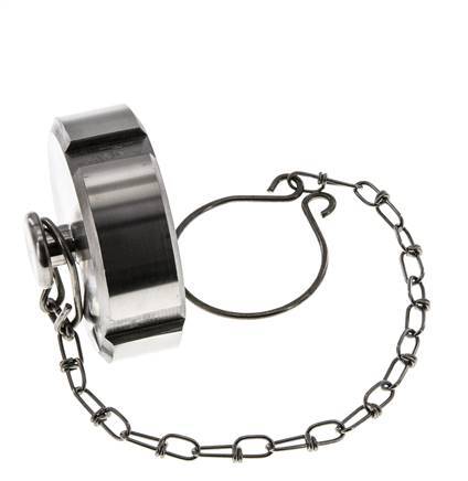 Cap Nut Rd52 X 1/6'' DN 25 Stainless Steel 1.4301 NBR DIN 11851 FDA 21 with Chain