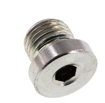 Plug M14 X 1.5 Steel FKM with Internal Hex 400bar (5620.0psi) [2 Pieces]