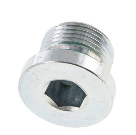 Plug M20 X 1.5 Steel FKM with Internal Hex 400bar (5620.0psi) [2 Pieces]