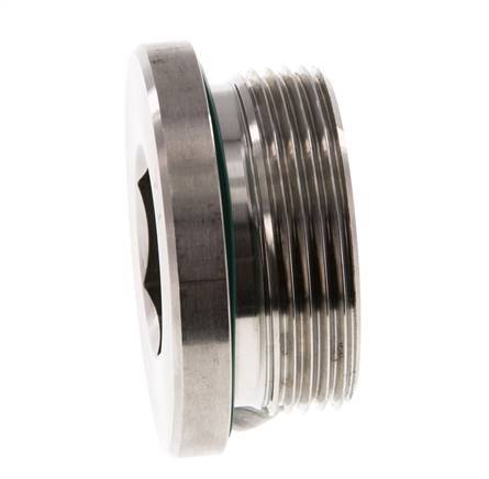 Plug M42 X 2 Stainless steel FKM with Internal Hex 250bar (3512.5psi)