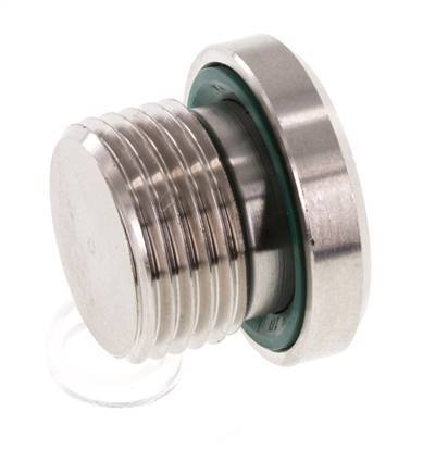 Plug M18 X 1.5 Stainless steel FKM with Internal Hex 400bar (5620.0psi)