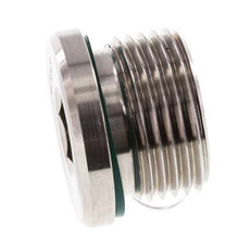 Plug M27 X 2 Stainless steel FKM with Internal Hex 400bar (5620.0psi)