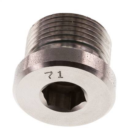 Plug M22 X 1.5 Stainless steel FKM with Internal Hex 400bar (5620.0psi)