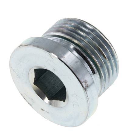 Plug M27 X 2 Steel FKM with Internal Hex 400bar (5620.0psi)