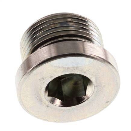 Plug M22 X 1.5 Steel NBR with Internal Hex 400bar (5620.0psi) [2 Pieces]