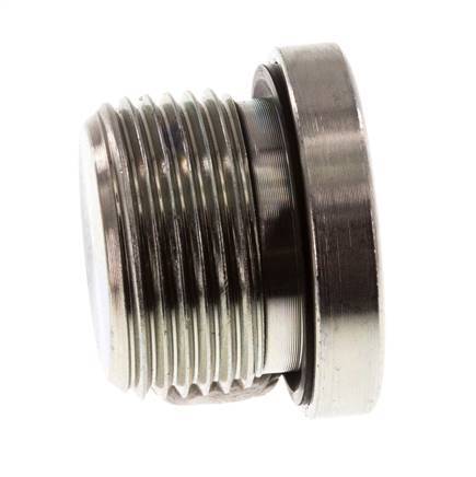 Plug M22 X 1.5 Steel NBR with Internal Hex 400bar (5620.0psi) [2 Pieces]