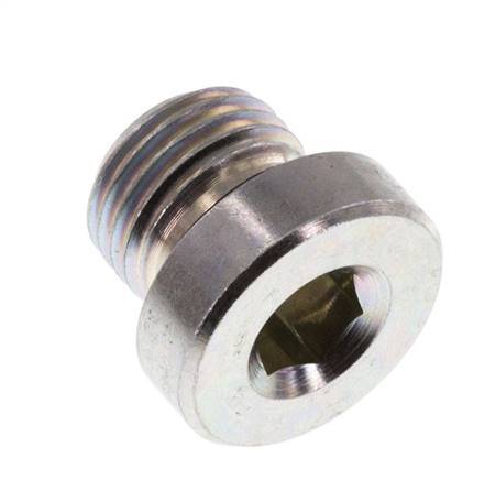 Plug M10 X 1 Steel NBR with Internal Hex 400bar (5620.0psi) [5 Pieces]