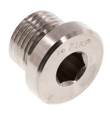 Plug M16 X 1.5 Stainless steel FKM with Internal Hex 400bar (5620.0psi)