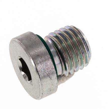 Plug M12 X 1.5 Steel FKM with Internal Hex 400bar (5620.0psi) [2 Pieces]