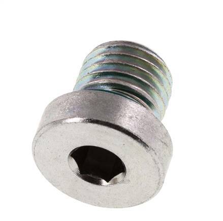 Plug M12 X 1.5 Steel FKM with Internal Hex 400bar (5620.0psi) [2 Pieces]