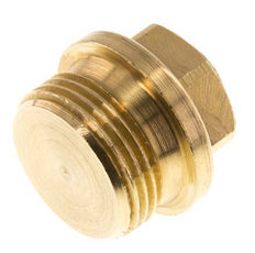 Plug G1'' Brass with Collar and External Hex 16bar (224.8psi)