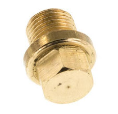 Plug G1/8'' Brass with Collar and External Hex 16bar (224.8psi) [5 Pieces]