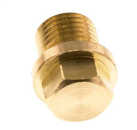 Plug G1/4'' Brass with Collar and External Hex 16bar (224.8psi) [5 Pieces]