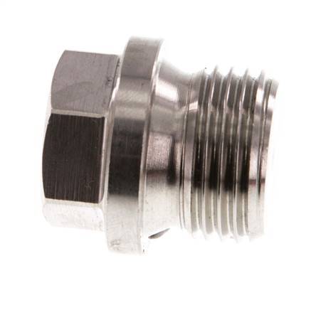 Plug G1/2'' Stainless steel with Collar and External Hex 40bar (562.0psi)